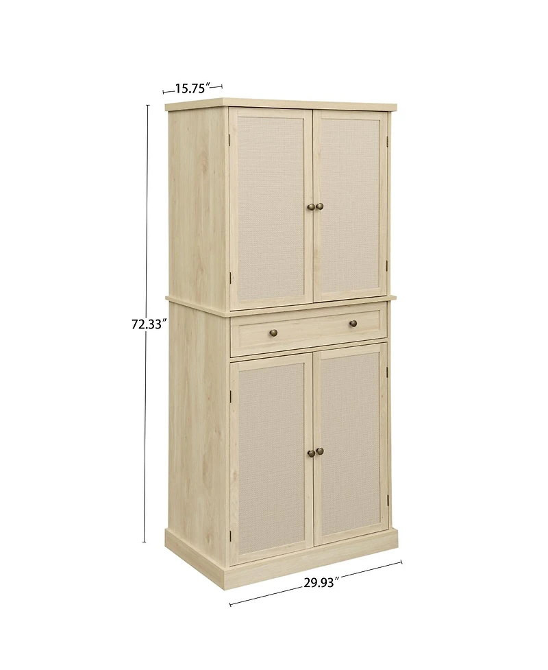 Streamdale 4-Door Cabinet with Drawer and Adjustable Shelves