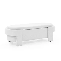 Streamdale Upholstered Linen Bench with Storage