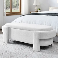 Streamdale Upholstered Linen Bench with Storage