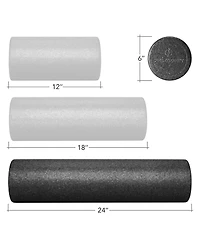 Philosophy Gym 24" High-Density Foam Roller for Exercise, Massage, Muscle Recovery - Round