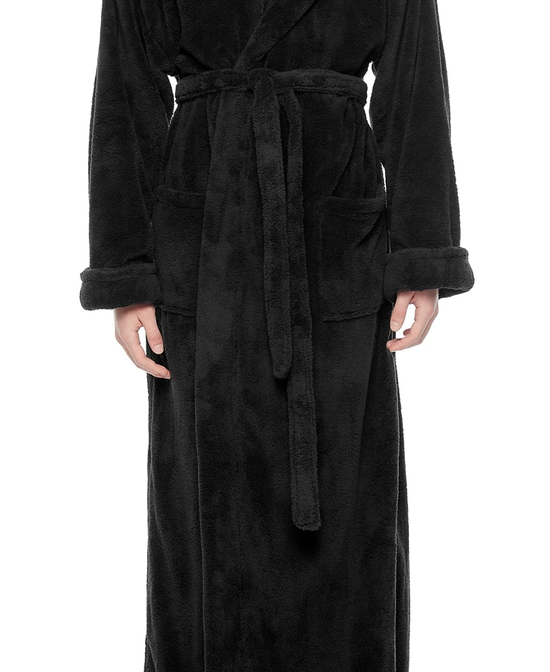Arus Men's Shawl Collar Full Ankle Length Fleece Bathrobe