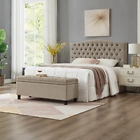 Streamdale Linen Storage Bench with Wooden Legs