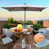 Streamdale Solar Led Patio Umbrella Crank, Tilt, 10x6.5 ft