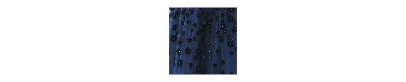 Women's Embellished Illusion High Neck Long Sleeve Fit & Flare Dress