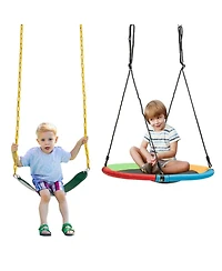 2-Pack Swing Set Swing Seat Replacement and Saucer Tree Swing (Without Stand)