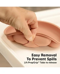 KeaBabies 3-Pack Prep Suction Plates with Lids, 100% Silicone Baby Plates with Lid, Bpa-Free Kids Divided Toddler Plates