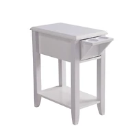 Simplie Fun Chairside Table White