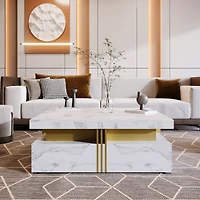 Streamdale Modernsquare Storage Coffee Table With 4 Drawers