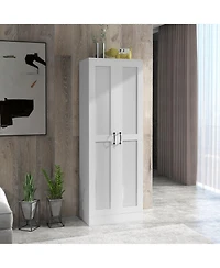 Homcom Storage Cabinet, Adjustable Shelves, Pantry Cupboard