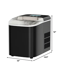 Sugift 26 lbs Countertop Lcd Display Ice Maker with Ice Scoop