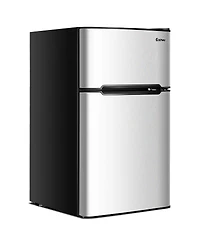 Sugift 3.2 cu ft Compact Stainless Steel Refrigerator