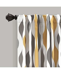 Lush Decor Mid Century Geo Light Filtering Window Curtain Panels