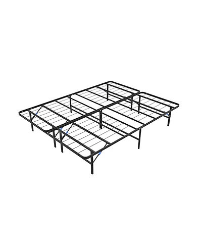 14" Adjustable Foldable Steel Bed Frame - Queen