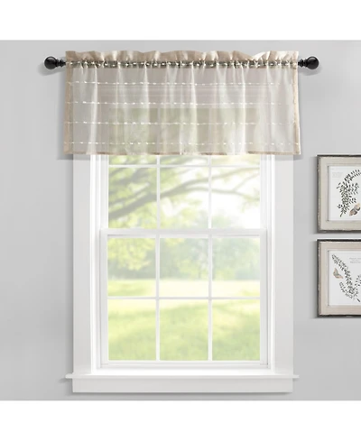 Lush Decor Farmhouse Textured Sheer Valance