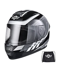 Ahr Run-F3 Full Face Motorcycle Helmet Dot Approved Removable Liner Street Bike S