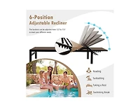 Slickblue 6-Position Chaise Lounge Chairs with Rustproof Aluminium Frame