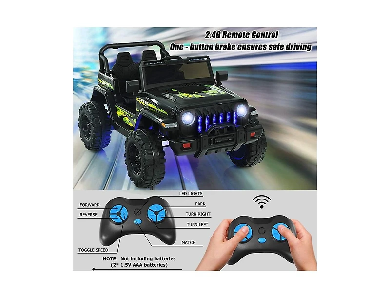 Slickblue 12V Kids Ride-on Jeep Car with 2.4 G Remote Control