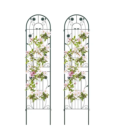 Slickblue 2 Pack 86.5 x 20 Inches Metal Garden Trellis for Climbing Plants
