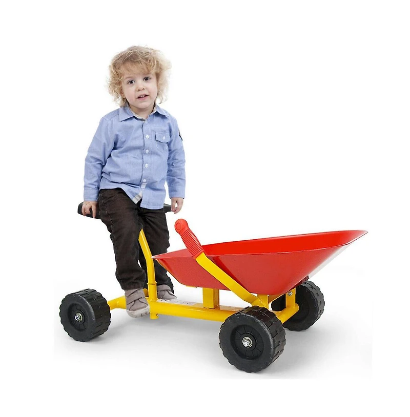 Slickblue 8" Heavy Duty Kids Ride-on Sand Dumper w/ 4 Wheels