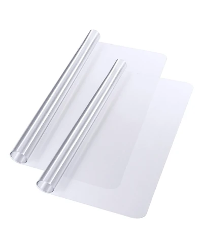 Yescom Clear Office Chair Mat for Hardwood 60"x46" Rectangle 2PCS Plastic Floor Protector for Rolling Desk Chairs 1/16" Thickness