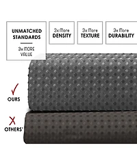 Clara Clark Heavy Duty Fabric Water-resistant Shower Curtains - Waffle Design 72"x72"
