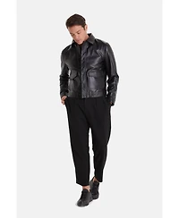 Furniq Uk Men's Fashion Jacket, Nappa Black