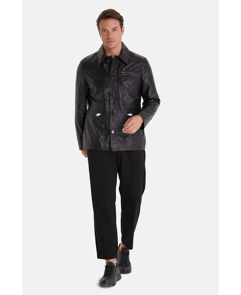 Furniq Uk Men's Safari Coat, Black