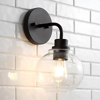 Jonathan Y Sandrine Iron/Seeded Glass Cottage Rustic Led Vanity Light