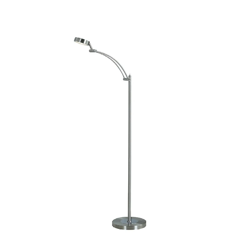 Streamdale 54-Inch-Long Tinsley Silver Integrated Led Task Floor Lamp