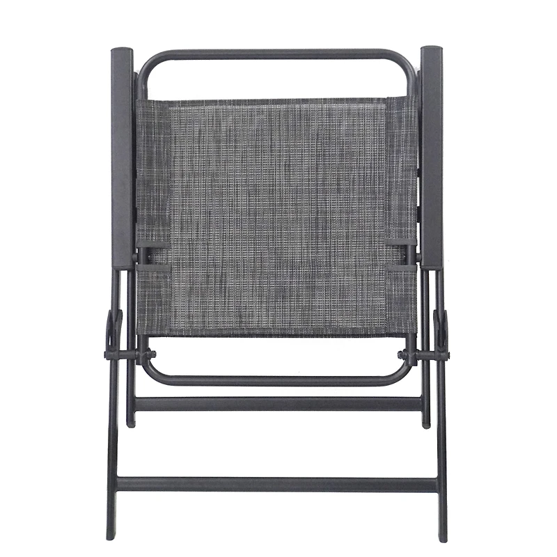 Streamdale Furniture 4-Person Metal Patio Set with Umbrella in Black