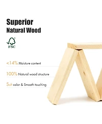 3-Tier Wood Shoe Rack 27.5' Shoe Bench Freestanding Boots Organizer Heavy-duty