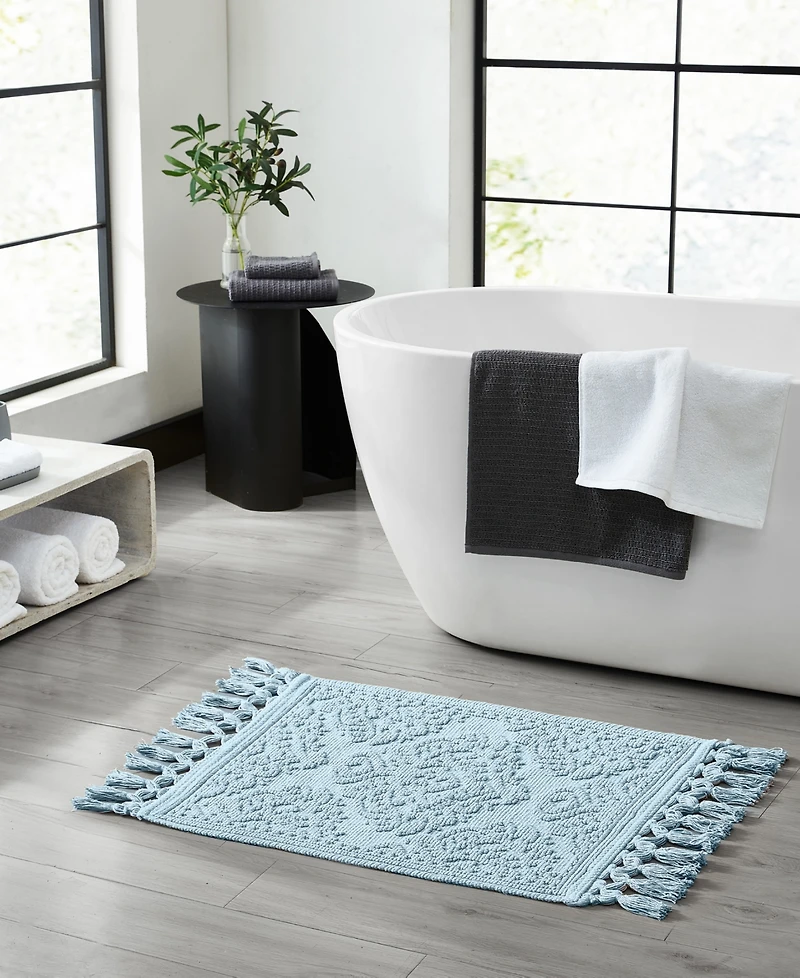 Jean Pierre New York Ricardo Fringe Cotton Bath Rug 27" x 52"