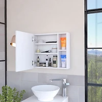 Streamdale Furniture Myrick 2-Shelf Medicine Cabinet With Mirror