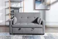 Streamdale Light Grey 3-in-1 Convertible Loveseat with Pocket