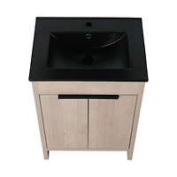 Streamdale 24" Freestanding Vanity with Ceramic Sink & Soft-Close Doors