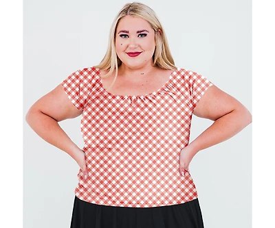 Calypsa Plus Zoey Crop Swim Top