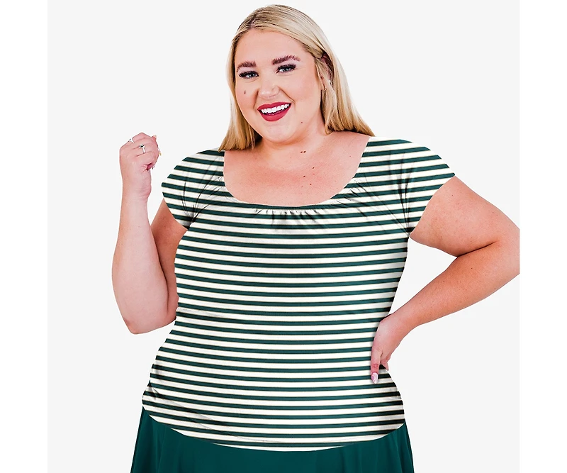 Calypsa Plus Zoey Crop Swim Top