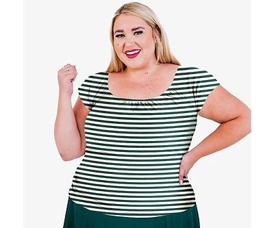 Calypsa Plus Zoey Crop Swim Top