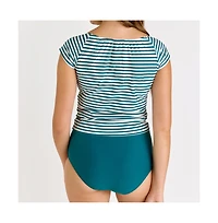 Calypsa Plus Zoey Crop Swim Top