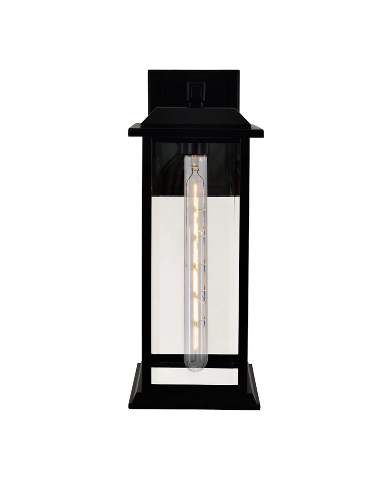 Cwi Lighting 16.4" Metal Blackbridge 1 Light Outdoor Wall Lantern