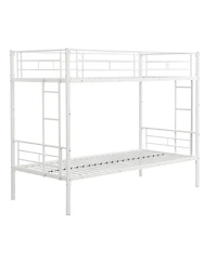 Simplie Fun Metal Bunk Bed White