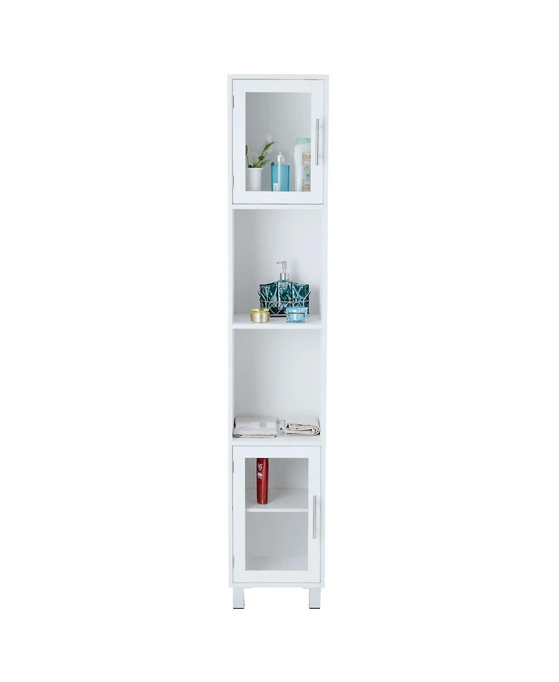 71" Bathroom Tall Tower Storage Cabinet Organizer Display Shelves Bedroom