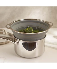 Rsvp International Endurance Silicone Stainless Steel Collapsible Colander