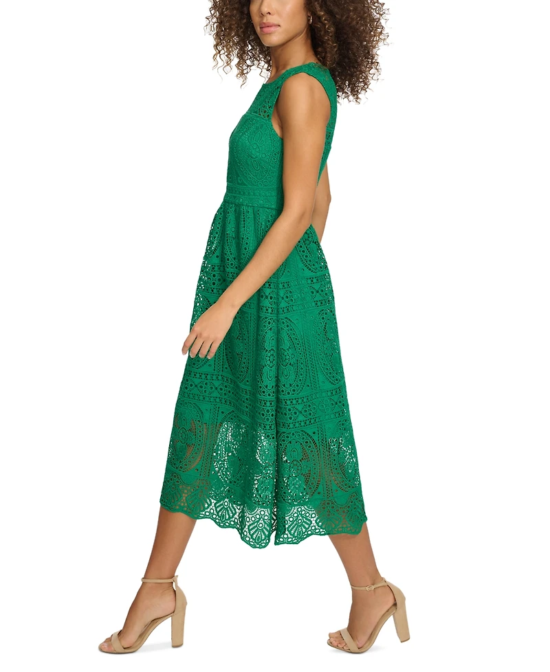 kensie Women's Lace Midi Dress
