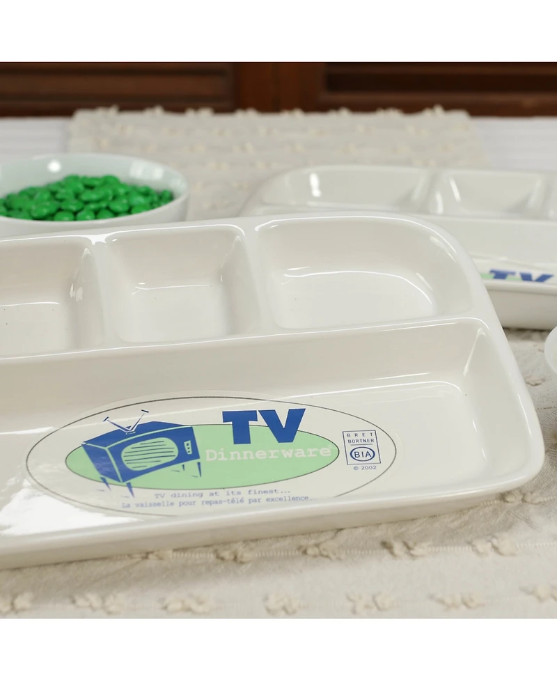 Bia Cordon Bleu Porcelain Divided Tv Tray, Set of 2
