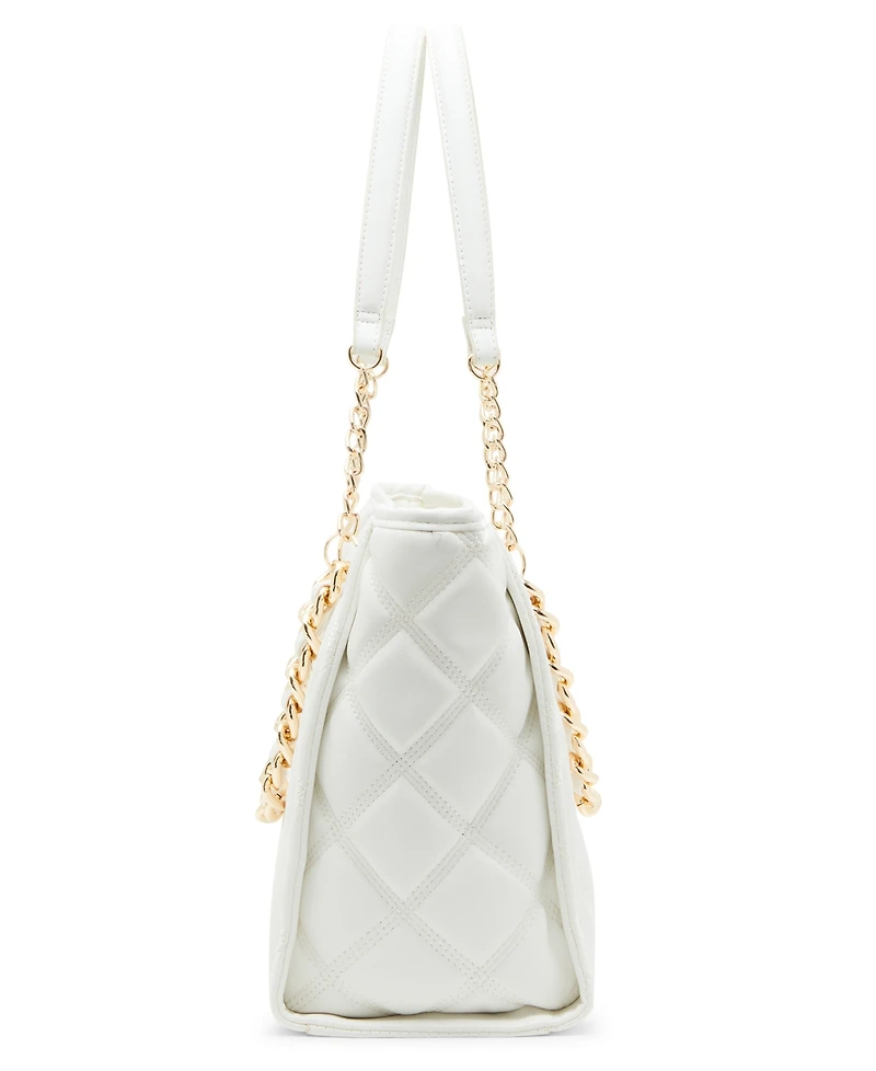 Steve Madden Katt Faux Leather Quilted Tote with Pouch