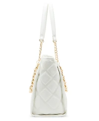 Steve Madden Katt Faux Leather Quilted Tote with Pouch