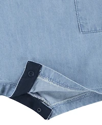 Levi's Baby Boys Denim Romper and Bucket Hat Set