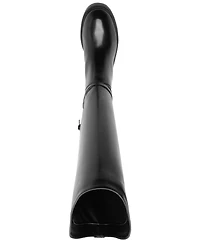 Arezzo Women's Mckenna Low Block Wide Calf Leather Boots