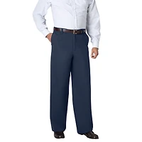 KingSize Big & Tall Wide Leg Wrinkle Free Expandable Waist Pant